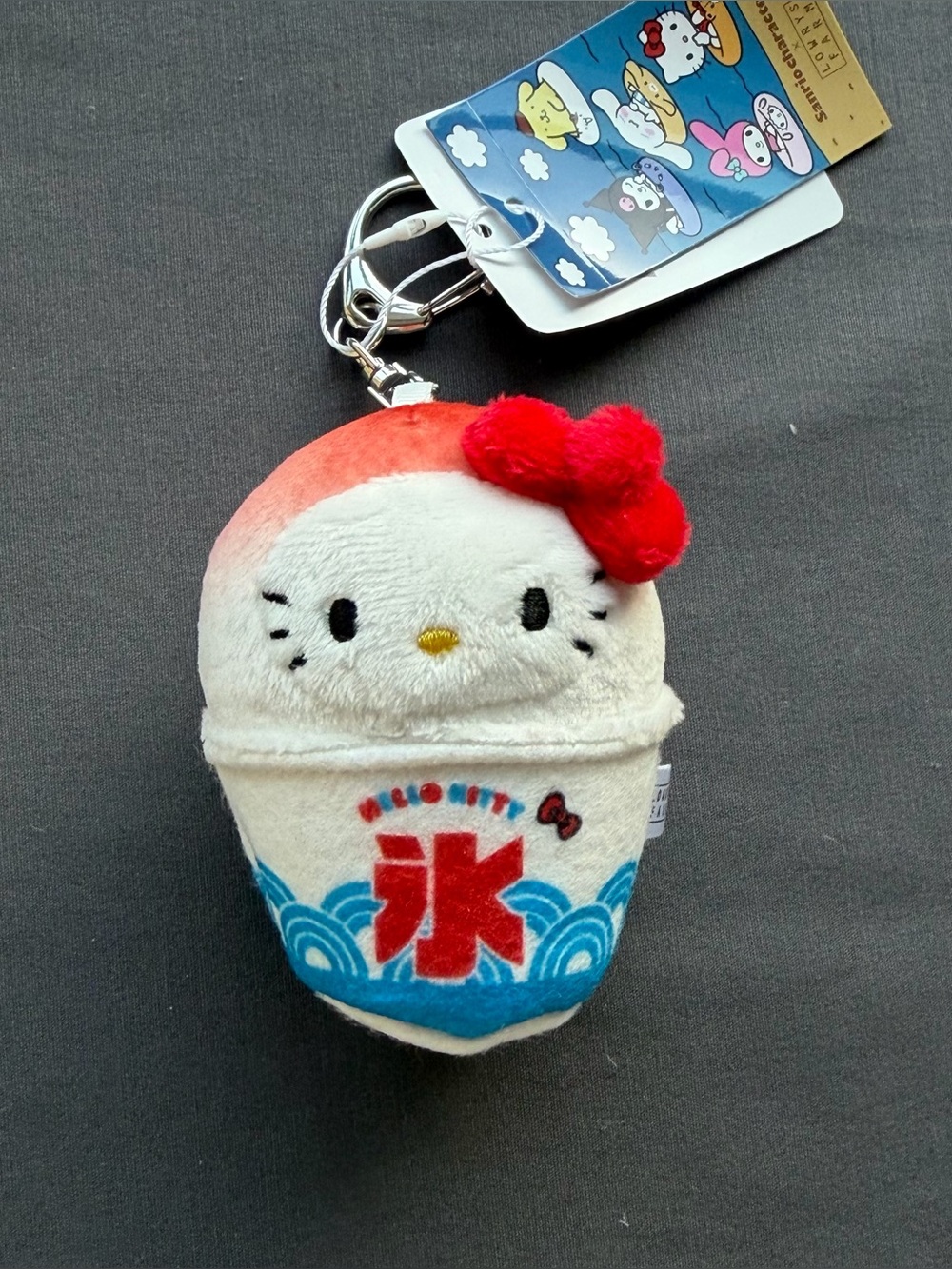 Sanrio X Lowrys Farm Kitty Plush with     kakigori costume plush/Keychain